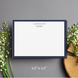 Carte De Correspondance Correspondance chic moderne petit Denim bleu