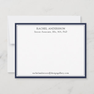 Carte De Correspondance Correspondance professionnelle Denim Blue