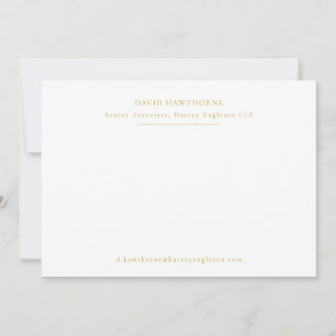 Carte De Correspondance Correspondance professionnelle Jaune d'affaires