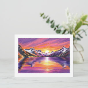 Carte De Correspondance Coucher du soleil de montagne