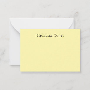 Carte De Correspondance Couleur crème Minimaliste Plain Élégant