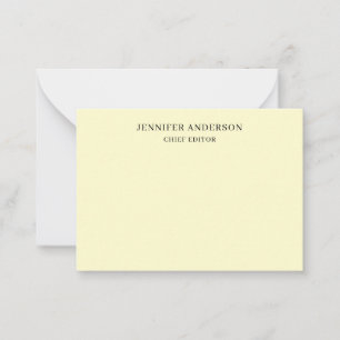 Carte De Correspondance Couleur crème Moderne Minimaliste Uni Professionne