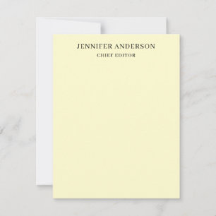 Carte De Correspondance Couleur crème Moderne Minimaliste Uni Professionne