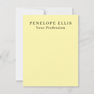 Carte De Correspondance Couleur crème Unique Original Classic Professional