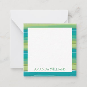 Carte De Correspondance Couleur d'eau turquoise personnalisée