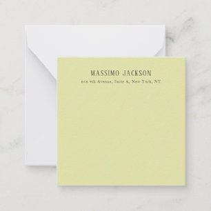 Carte De Correspondance Couleur pastel personnalisée nom minimaliste perso