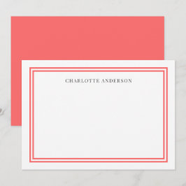 Carte De Correspondance Couleur personnalisée Bordures classiques modernes