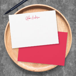 Carte De Correspondance Couleur personnalisée Moderne Script minimaliste