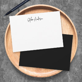 Carte De Correspondance Couleur personnalisée Moderne Script minimaliste