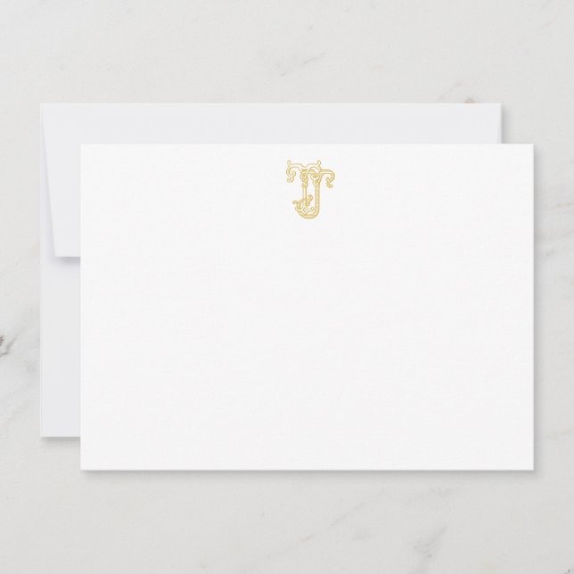 Carte De Correspondance COULEURS MODIFICATIVES JT Monogramme TJ Monogramme (Devant)