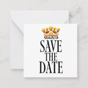 Carte De Correspondance Couronne de mariage pour sauvegarde de la date