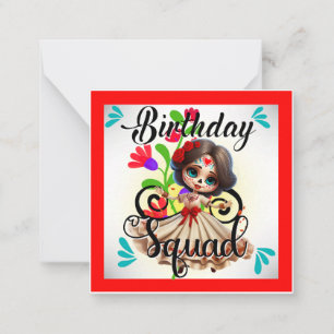 Carte De Correspondance Crâne à sucre cuite Anniversaire
