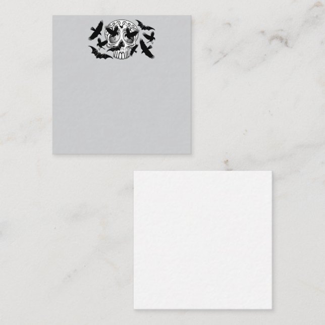 Carte De Correspondance Crâne Décoration Halloween Calaveras (Devant / Derrière)