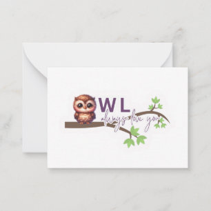 Carte De Correspondance Création de hibou adorable