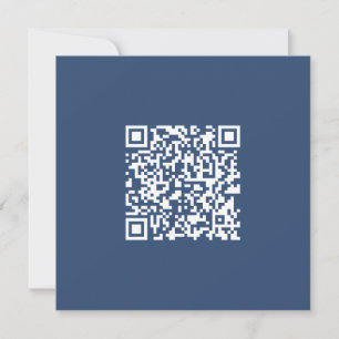 Carte De Correspondance Créer un code QR analysable Bleu de marine