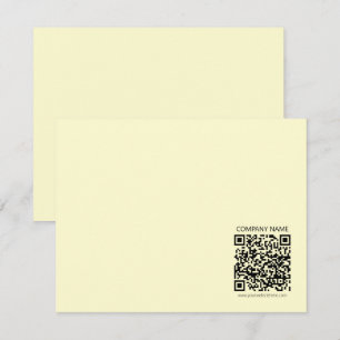 Carte De Correspondance Créer un code QR   Jaune pâle