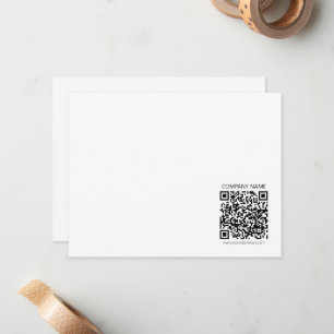 Carte De Correspondance Créer votre propre code QR Noir et blanc
