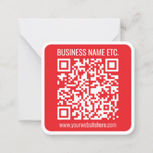 Carte De Correspondance Créez instantanément votre propre code QR   Rouge 
