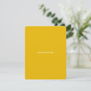 Carte De Correspondance Créez Votre Propre Conception Personnalisée Jaune