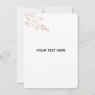 Carte De Correspondance Créez Votre Propre Élégant Blanc