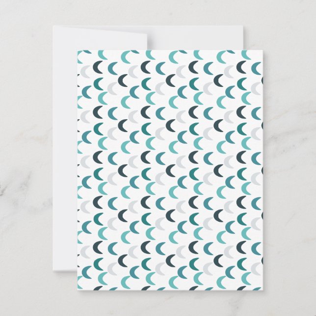 Carte De Correspondance Crescents d'âge bleu (Devant)