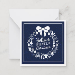 Carte De Correspondance Croire À La Magie De Noël Personnalisée