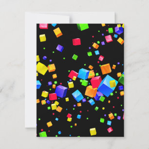 Carte De Correspondance Cubes colorés 2