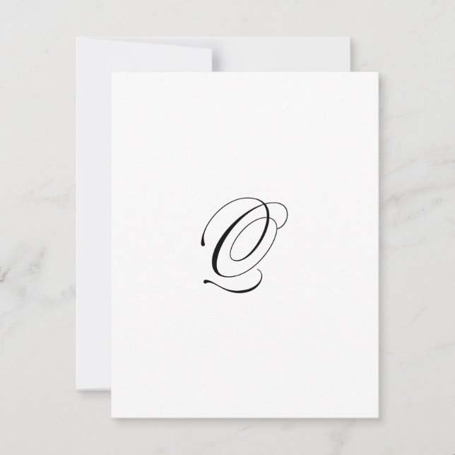 Carte De Correspondance Custom Script Monogram "Q" (Devant)