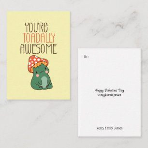 Carte De Correspondance Cute Awesome Frog Pun amusant Enfants Valentine's 