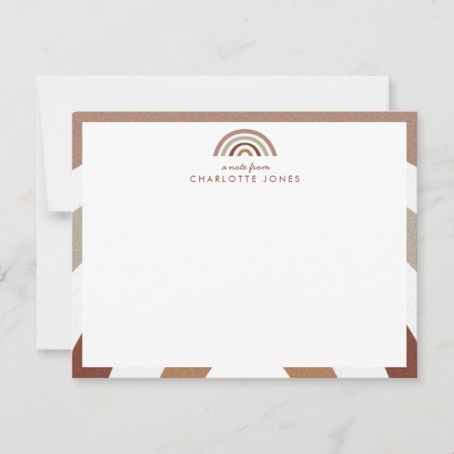 Carte De Correspondance Cute Boho Rainbow Kids papeterie (Devant)