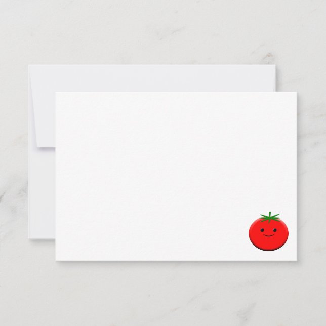 Carte De Correspondance Cute Cartoon Tomato Custom Blank (Devant)