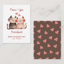 Cute Cats Meow et vous êtes Purrfect Valentines Da