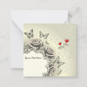 Carte De Correspondance Cute Floral Tout événement