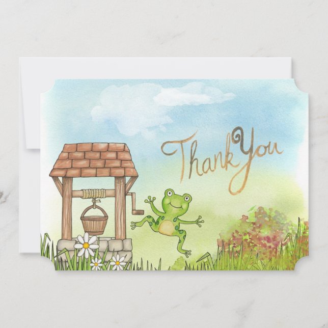 Carte De Correspondance Cute Frog Merci note (Devant)