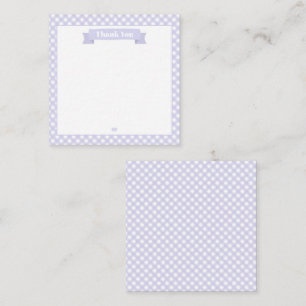 Carte De Correspondance Cute Lavande En vichy Merci Motif