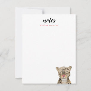 Carte De Correspondance Cute Leopard Safari animal