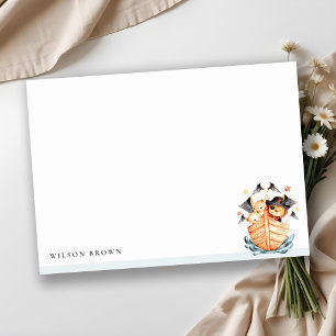 Carte De Correspondance Cute Nautical Pirate Ship Lion Cub Anniversaire de