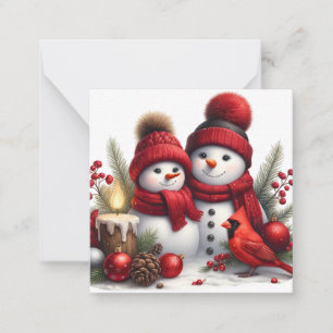 Carte De Correspondance Cute Snowman