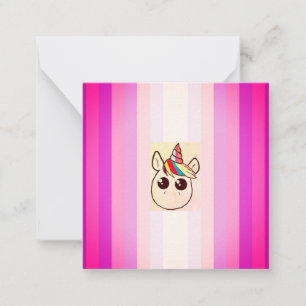 Carte De Correspondance Cute Unicorn 💕 chaque occasion