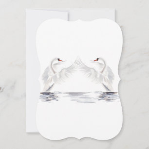 Carte De Correspondance Cygnes aquarelles