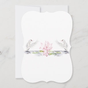 Carte De Correspondance Cygnes aquarelles