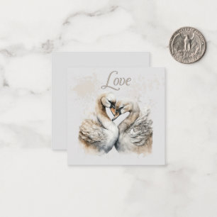 Carte De Correspondance Cygnes de l'amour