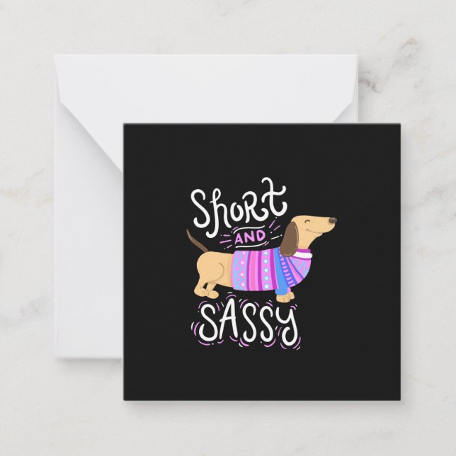 Carte De Correspondance Dachshund Court Et Sassy (Devant)