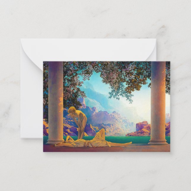 Carte De Correspondance Daybreak, 1922 par Maxfield Parrish (Devant)