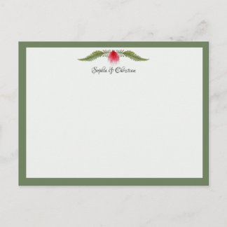 Carte de correspondance de mariage sur le thème de