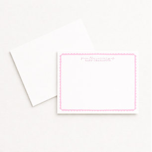 Carte de correspondance de nurserie à bordure fest