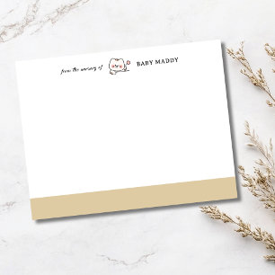 Carte de correspondance de nurserie pour chat mign