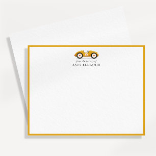 Carte de correspondance de nursery voiture rétro j