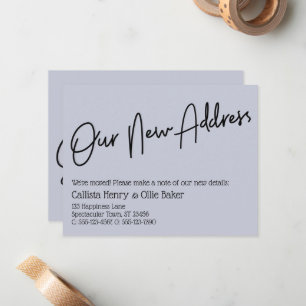 Carte De Correspondance Décontracté Notre Nouvelle Adresse Dusty Blue Fair