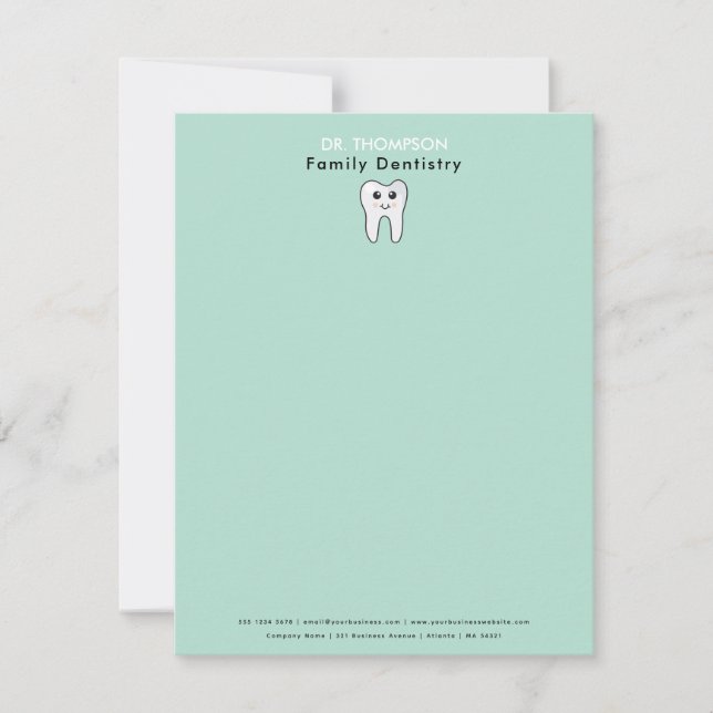 Carte De Correspondance Dentist Famille Dentistère Dentistère Entreprise (Devant)